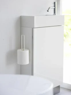 Yamazaki Wand-Toilettenpapierhalter Tower mit Klebehaken