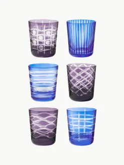 Pols Potten Wassergläser Cobalt, 6er-Set