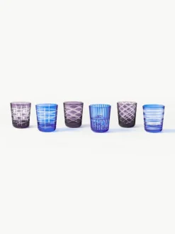 Pols Potten Wassergläser Cobalt, 6er-Set