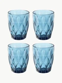 Westwing Collection Wassergläser Colorado mit Strukturmuster, 4 Stück