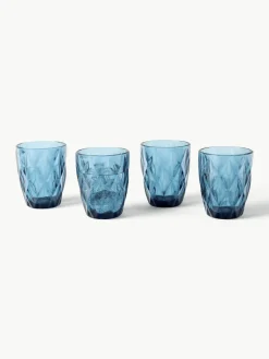 Westwing Collection Wassergläser Colorado mit Strukturmuster, 4 Stück