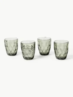 Westwing Collection Wassergläser Colorado mit Strukturmuster, 4 Stück