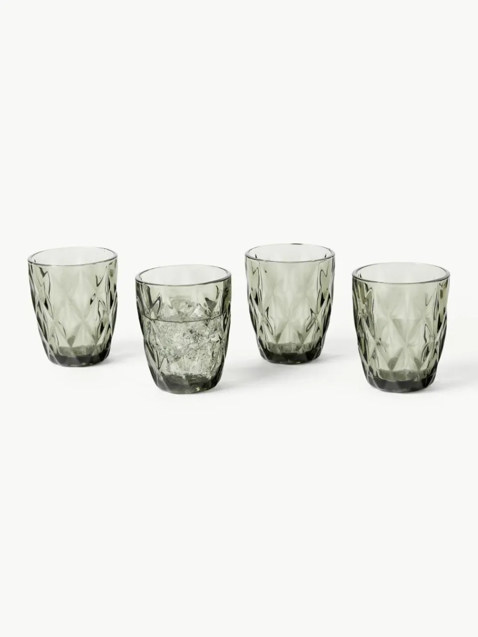 Westwing Collection Wassergläser Colorado mit Strukturmuster, 4 Stück