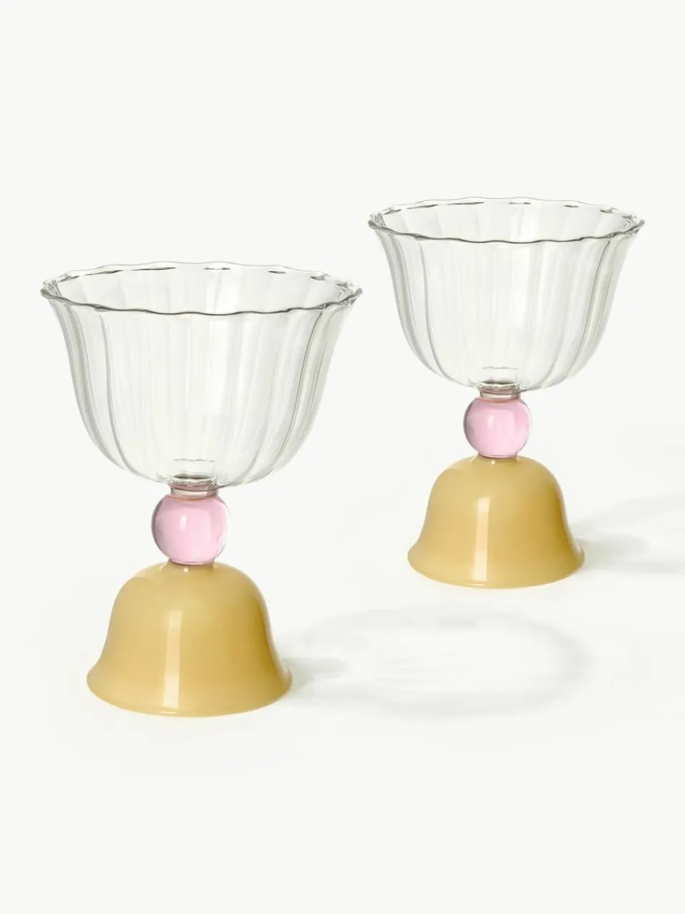&k amsterdam Wassergläser Tulip aus Borosilikatglas, 2 Stück