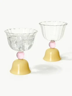 &k amsterdam Wassergläser Tulip aus Borosilikatglas, 2 Stück