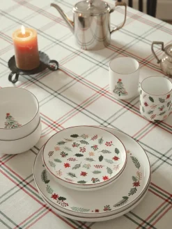 Westwing Collection Weihnachtliche Schälchen Eve aus Porzellan, 4 Stück