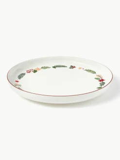 Westwing Collection Weihnachtliches Geschirr-Set Eve aus Porzellan, 4 Personen (12-tlg.)