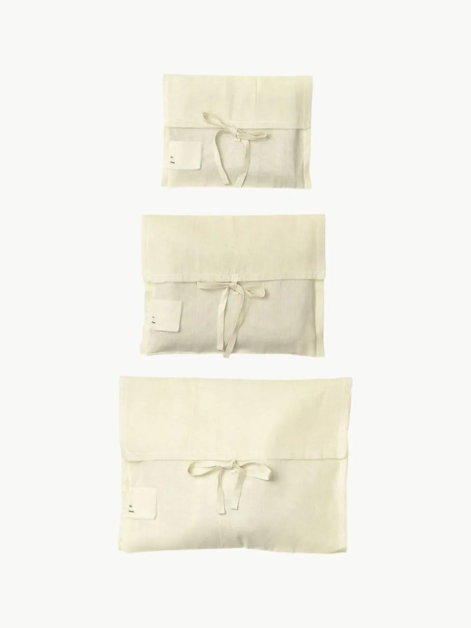 ferm LIVING Weihnachtsbeutel Clam aus Bio-Baumwolle, 3er-Set