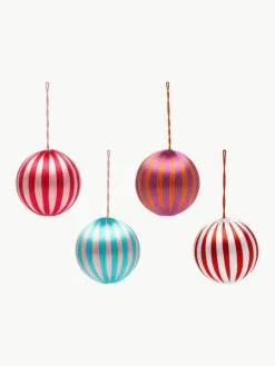 Anna + Nina Weihnachtskugeln Corded, Ø 15 cm, 4er-Set