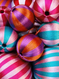 Anna + Nina Weihnachtskugeln Corded, 2 Stück, in verschiedenen Größen