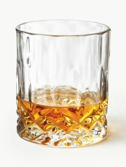 Westwing Collection Whisky-Set George mit Kristallrelief, 3-tlg.