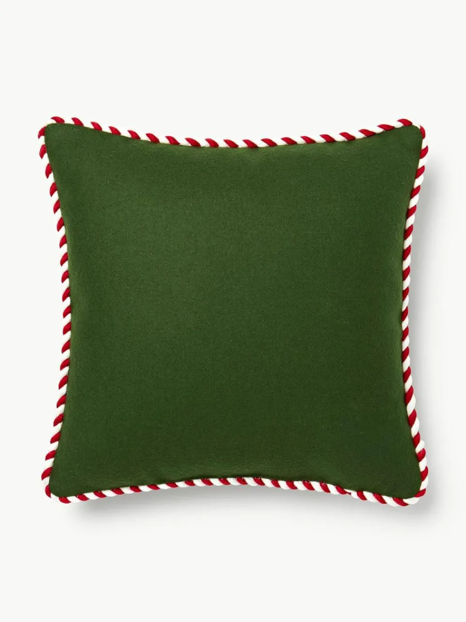 Westwing Collection Woll-Dekokissen Jova mit winterlichem Motiv