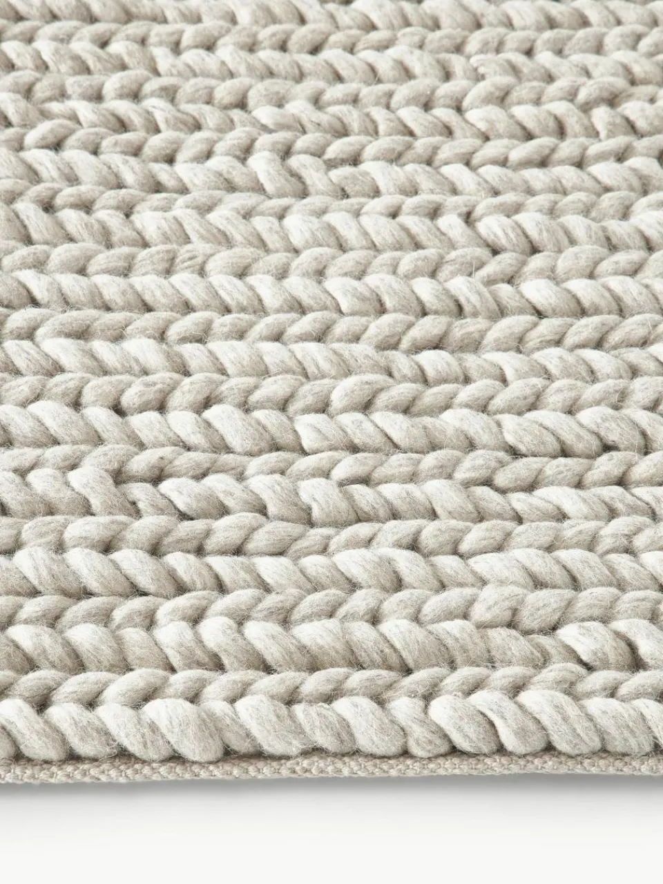 Westwing Collection Wollteppich Bruna mit geflochtener Struktur
