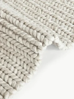 Westwing Collection Wollteppich Bruna mit geflochtener Struktur