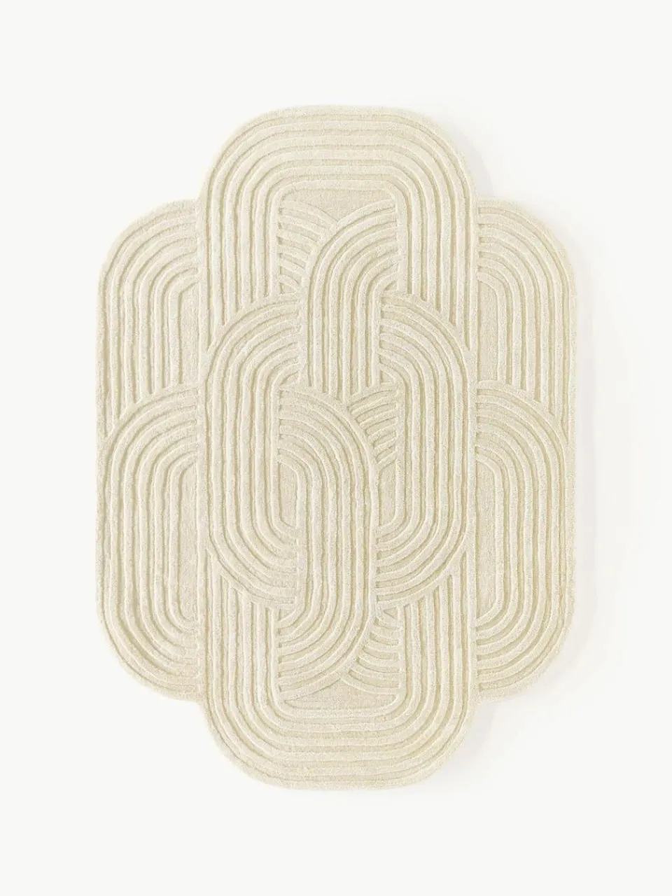 Westwing Collection Wollteppich Koli mit Hoch-Tief-Effekt