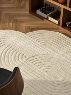 Westwing Collection Wollteppich Koli mit Hoch-Tief-Effekt