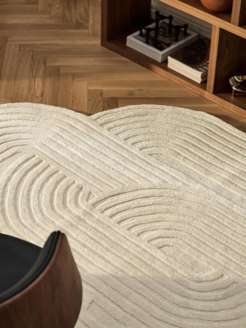 Westwing Collection Wollteppich Koli mit Hoch-Tief-Effekt