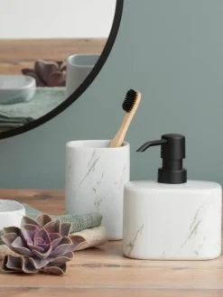 Westwing Zahnputzbecher Marble aus Keramik
