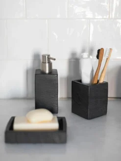 Andrea House Zahnputzbecher Slate in Schiefer-Optik