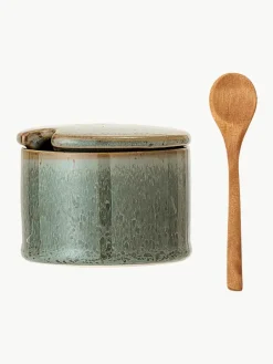 Bloomingville Zuckerdose Pixie mit Holzlöffel